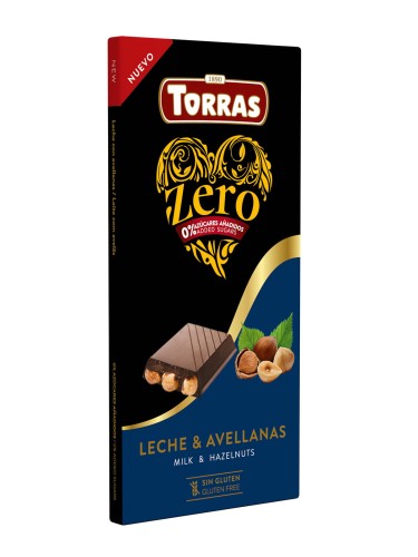 Czekolada mleczna z orzechami laskowymi bez dodatku cukru Zero Torras 150g.jpg
