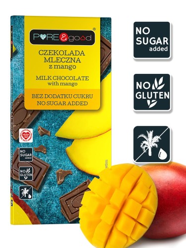Czekolada mleczna z mango bez dodatku cukru PURE&amp;good 75g.jpg