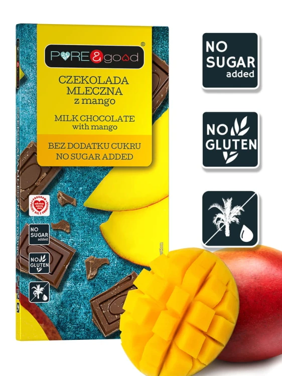 Czekolada mleczna z mango bez dodatku cukru PURE&amp;good 75g.jpg