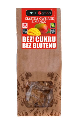 Ciastka owsiane z mango bez glutenu, bez dodatku cukru PURE&amp;good 150g.jpg