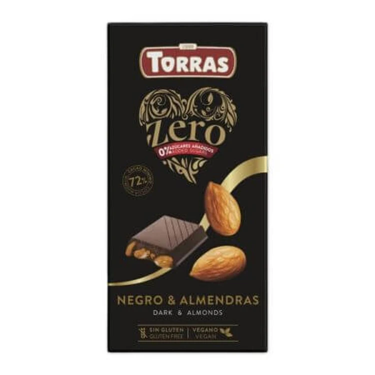 Czekolada gorzka z całymi migdałami bez dodatku cukru Zero Torras 150g.jpg