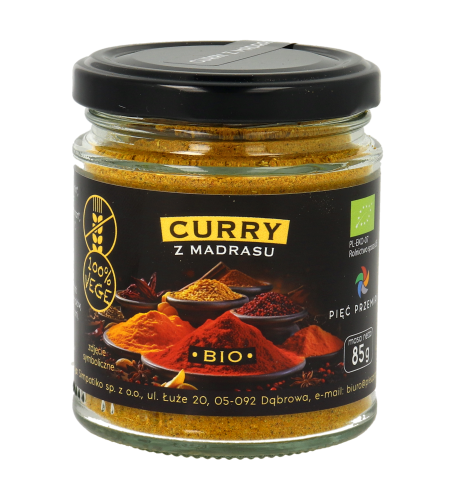 Curry z madrasu BIO 85g w szklanym słoiku.png