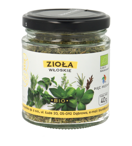 Zioła włoskie BIO 40g w szklanym słoiku.png