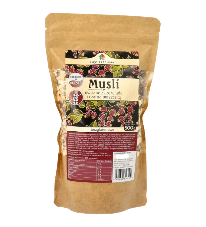 Musli owsiane z czekoladą i czarną porzeczką bezglutenowe torebka 500g.png