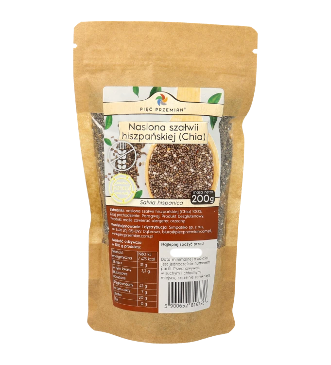 Nasiona sałwii hiszpańskiej (Chia) torebka 200g.png