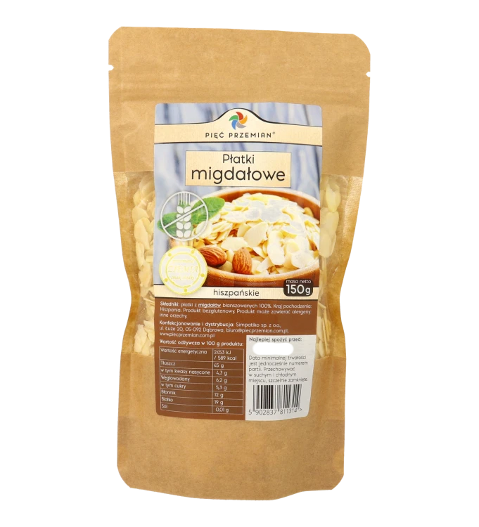 Płatki migdałowe torebka 150g.png