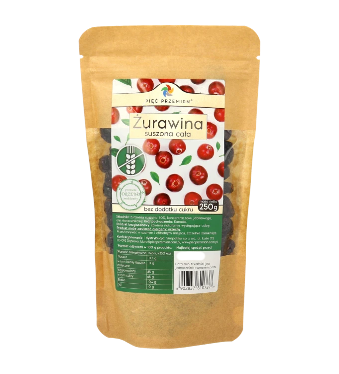 Żurawina suszona cała torebka 250g.png