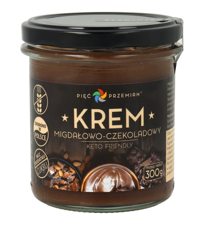 Krem migdałowo-czekoladowy KETO w słoiku 300 g.png