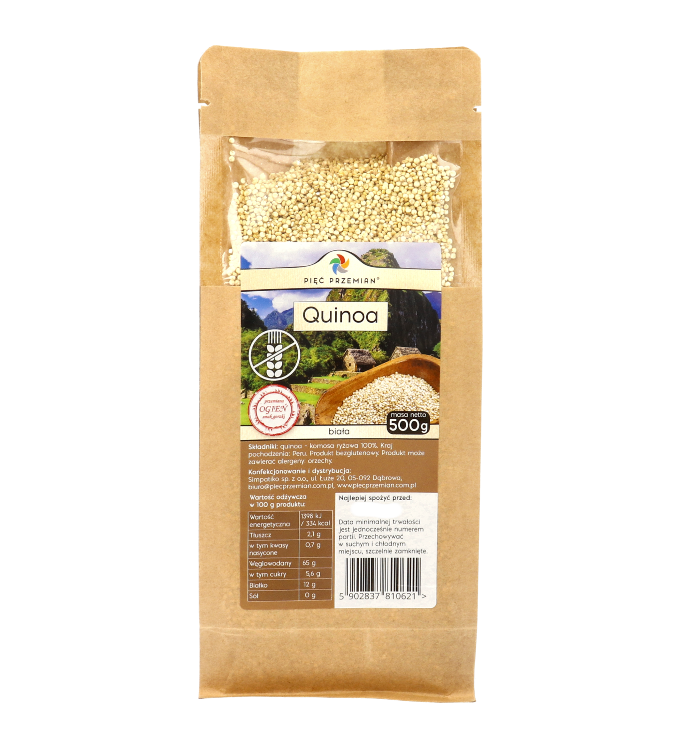 Quinoa - komosa ryżowa bezglutenowa 500 g