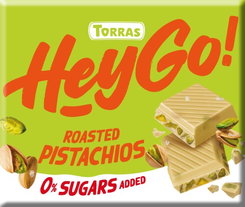 Czekolada biała z prażonymi pistacjami bez dodatku cukru Hey Go! Torras 60g.jpg