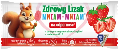 Zdrowy lizak Mniam-Mniam truskawka