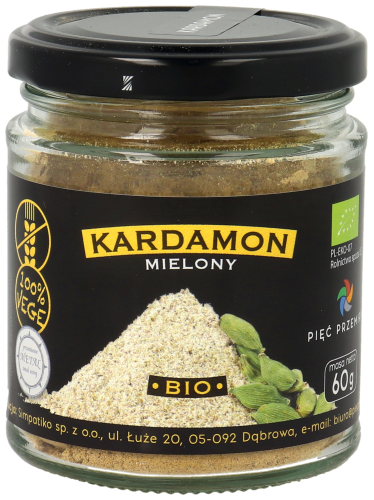 Kardamon mielony BIO 60g w szklanym słoiku.png