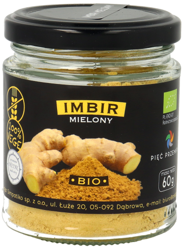 Imbir mielony BIO 60g w szklanym słoiku.png