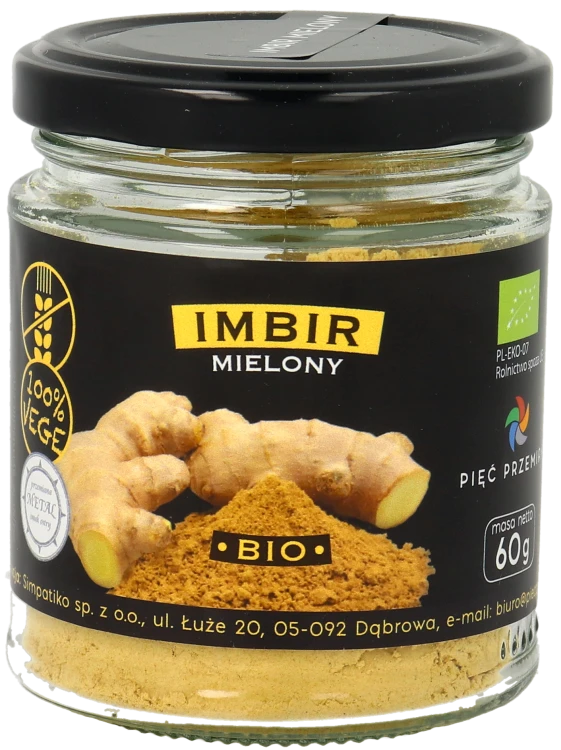 Imbir mielony BIO 60g w szklanym słoiku.png