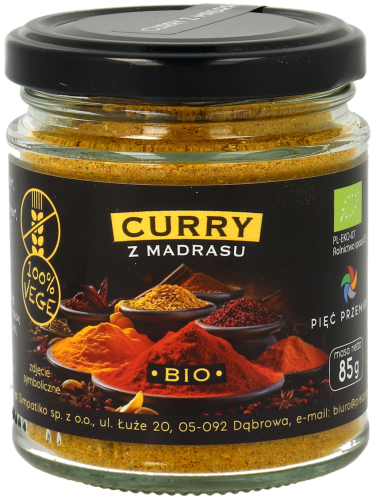 Curry z madrasu BIO 85g w szklanym słoiku.png