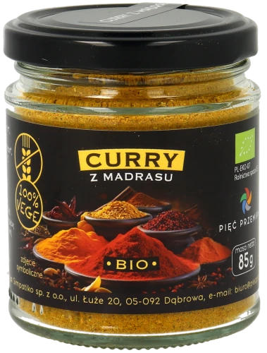Curry z madrasu BIO 85g w szklanym słoiku.png