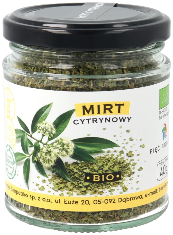 1 - Mirt cytrynowy BIO 40g w szklanym słoiku.png