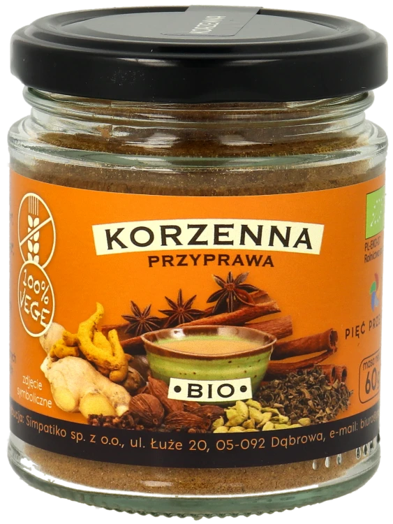 Korzenna przyprawa BIO 60g w szklanym słoiku.png