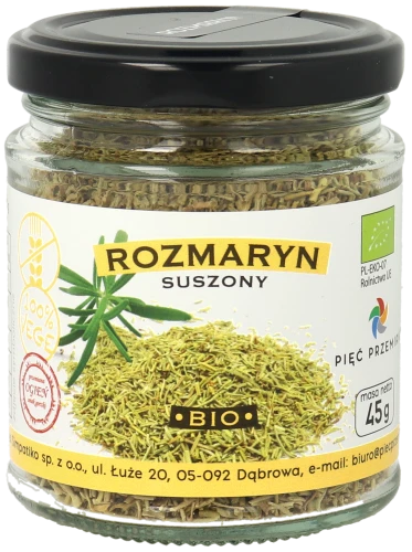 Rozmaryn suszony BIO 45g w szklanym słoiku.png