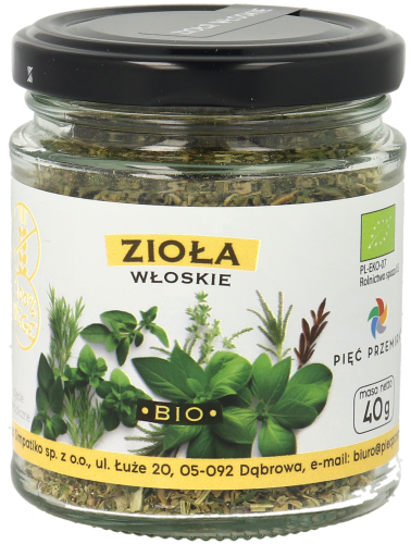 Zioła włoskie BIO 40g w szklanym słoiku.png