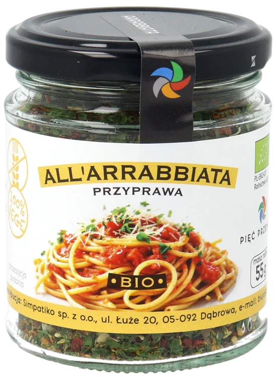 All'arrabbiata przyprawa BIO 55g w szklanym słoiku - 1.png