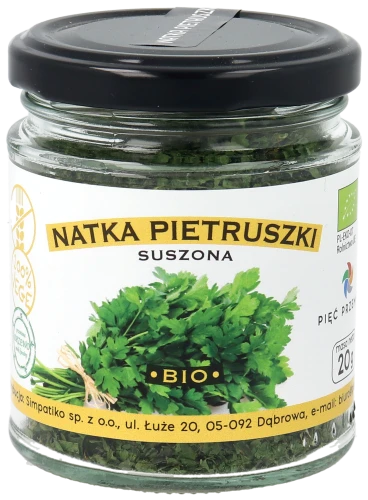 Natka pietruszki suszona BIO 20g w szklanym słoiku - 4.png