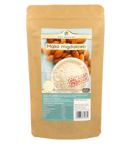 Mąka migdałowa PREMIUM bezglutenowa torebka 500g.png