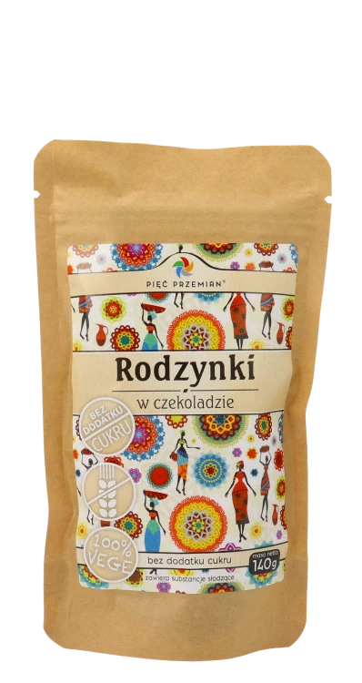 Rodzynki w czekoladzie bez cukru 140 g w torebce.png