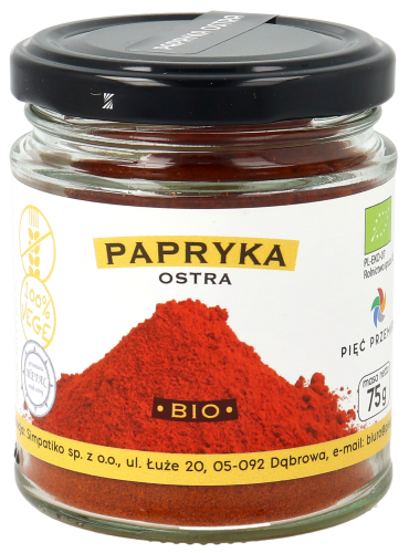 Papryka ostra mielona BIO 75 g w szklanym słoiku.png