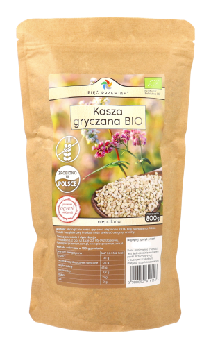 Kasza gryczana biała BIO bezglutenowa 800 g w torebce.png