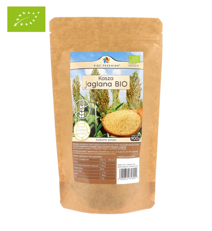 Kasza jaglana BIO bezglutenowa 900 g w torebce.webp