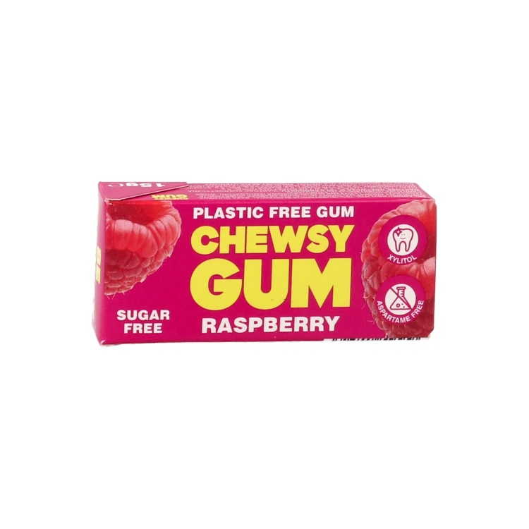 Gumy do żucia o smaku malinowym z ksylitolem 15 g.webp