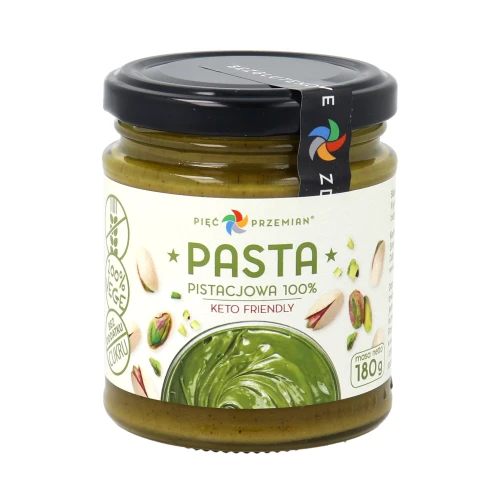 Pasta pistacowa 100% 180g w szklanym słoiku.webp