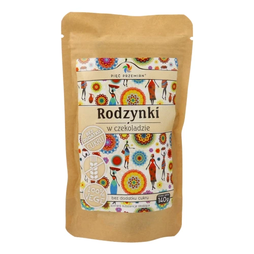Rodzynki w czekoladzie bez dodatku cukru 140 g.webp